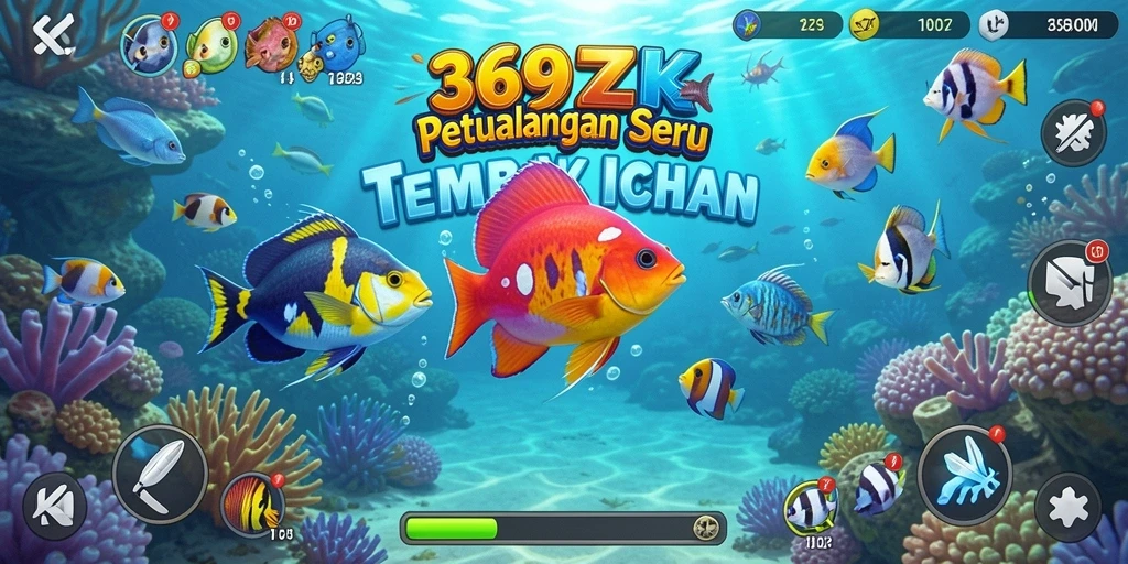 Gameplay seru menembak ikan dengan efek visual yang menarik.