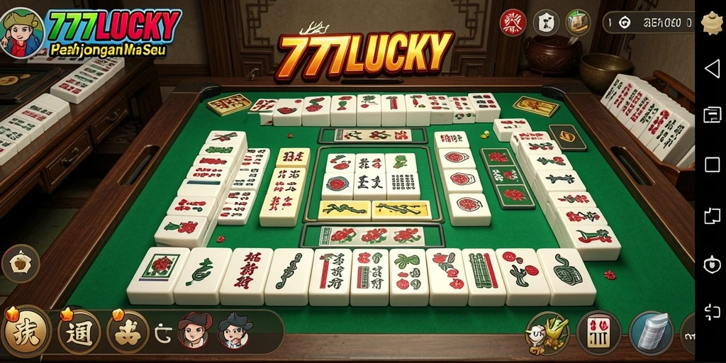 Tampilan gameplay Mahjong yang seru dan menantang di 777LUCKY.