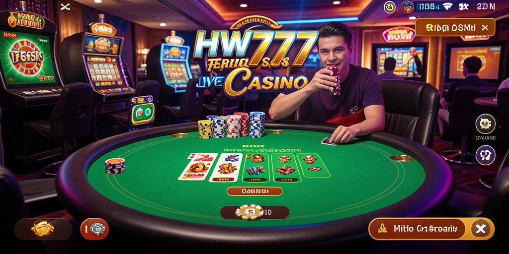 Tampilan gameplay Live Casino yang mendebarkan dan interaktif.