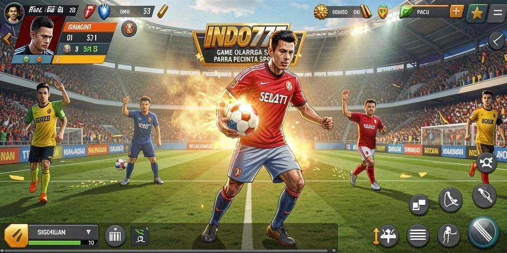 Tampilan gameplay yang menarik dari INDO777 dalam aksi olahraga.