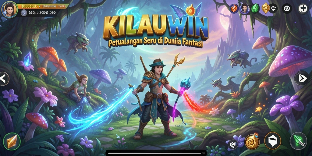 Screenshot menampilkan aksi seru dalam game petualangan KILAUWIN.