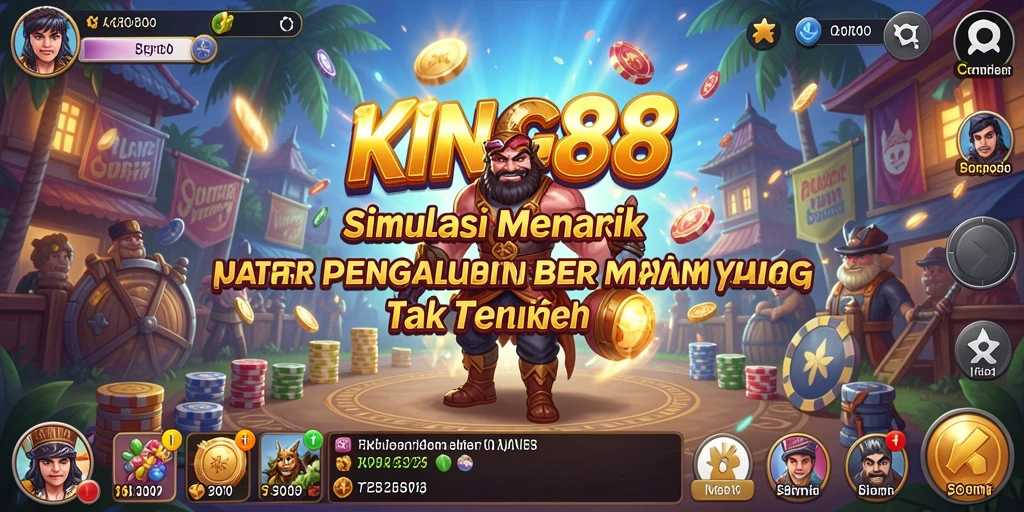 Screenshot utama KING88 menampilkan gameplay simulasi yang seru dan interaktif.