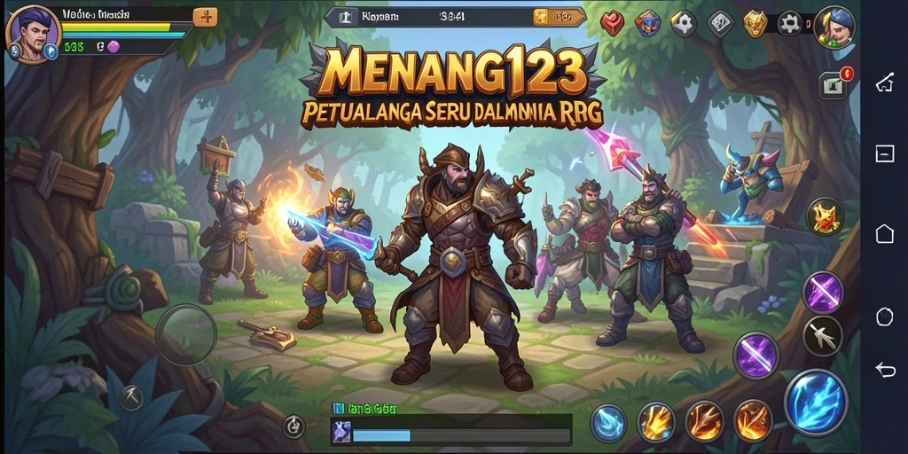 Tampilan penuh aksi dari gameplay RPG MENANG123 yang menggugah semangat.