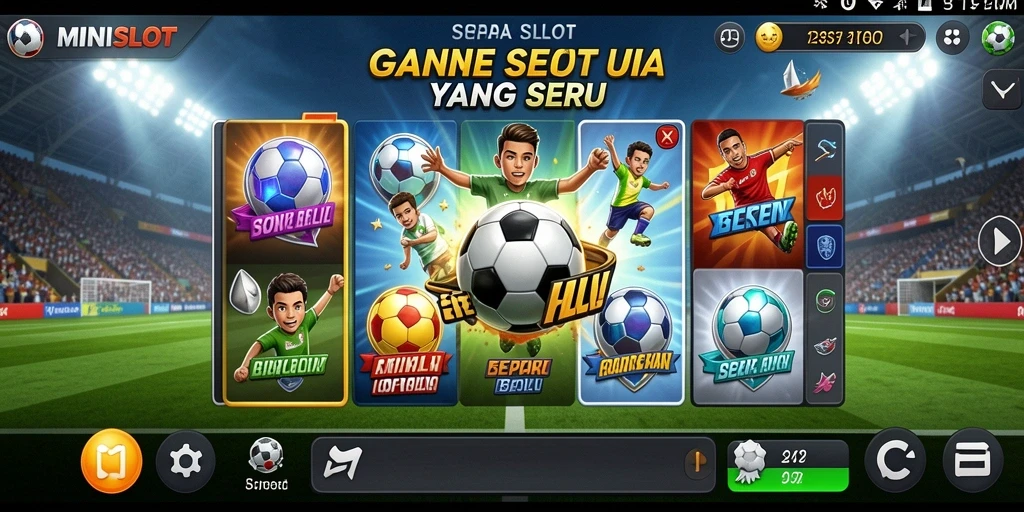 Tampilan seru gameplay sepak bola di MINISLOT.