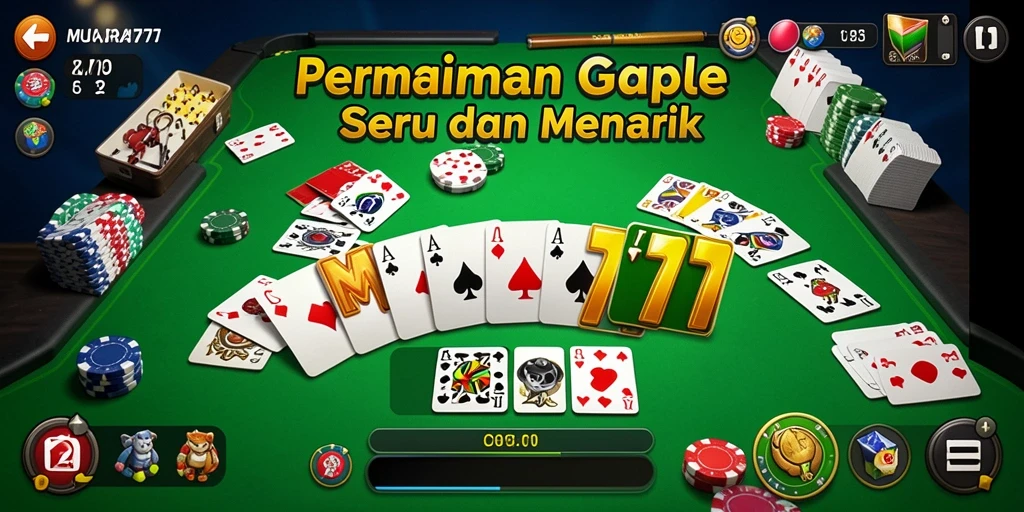 Tampilan menarik dari gameplay Gaple di MUARA777.