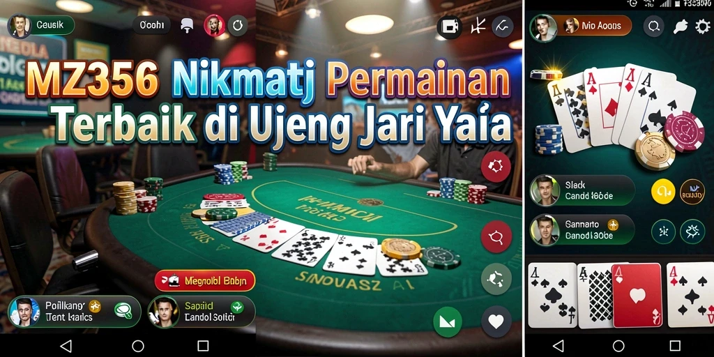 Tampilan antarmuka dan gameplay MZ356 yang menarik dalam permainan Poker.