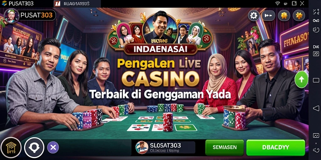 Tampilan menarik gameplay Live Casino di PUSAT303 dengan dealer profesional.