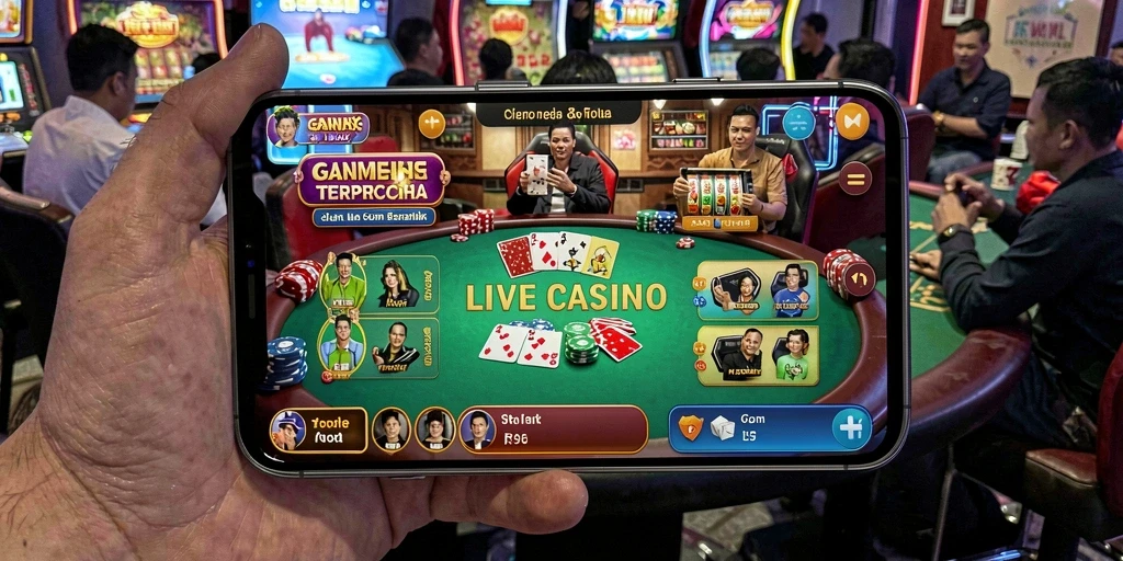 Screenshot gameplay S13 menampilkan dealer nyata di meja roulette.