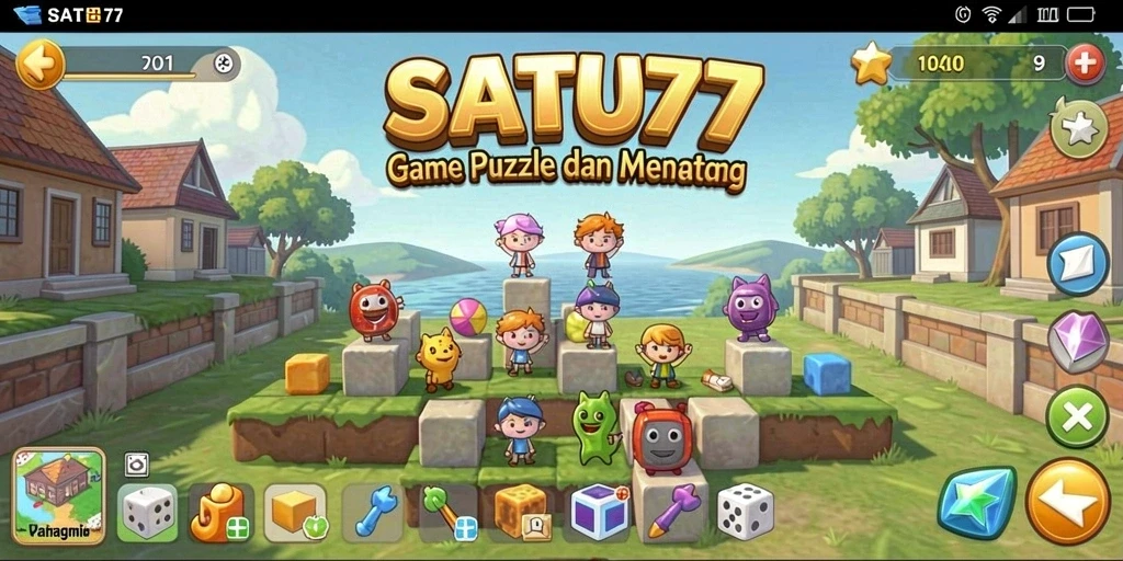Tampilan gameplay SATU77 yang menantang dan menarik.