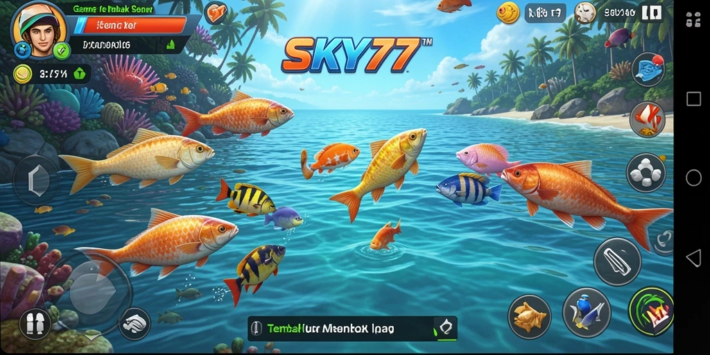 Gameplay menembak ikan yang seru dan menantang.