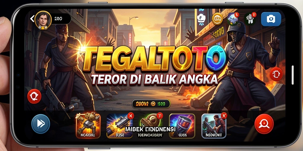 Gameplay TEGALTOTO dengan suasana menegangkan dan visual yang menakutkan.