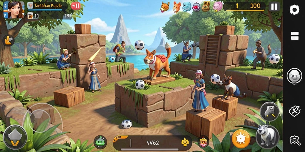 Tampilan gameplay seru dan menantang dari VV62.